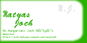 matyas joch business card